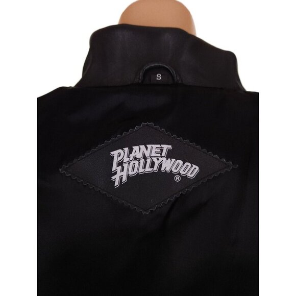 Planet Hollywood Hong Kong Collection Leather Jacket Size S Womens Black - Picture 7 of 8